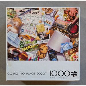 Buffalo Games Going No Place 2020 1000 pc Jeff Haynie Complete EUC Cat Lockdown